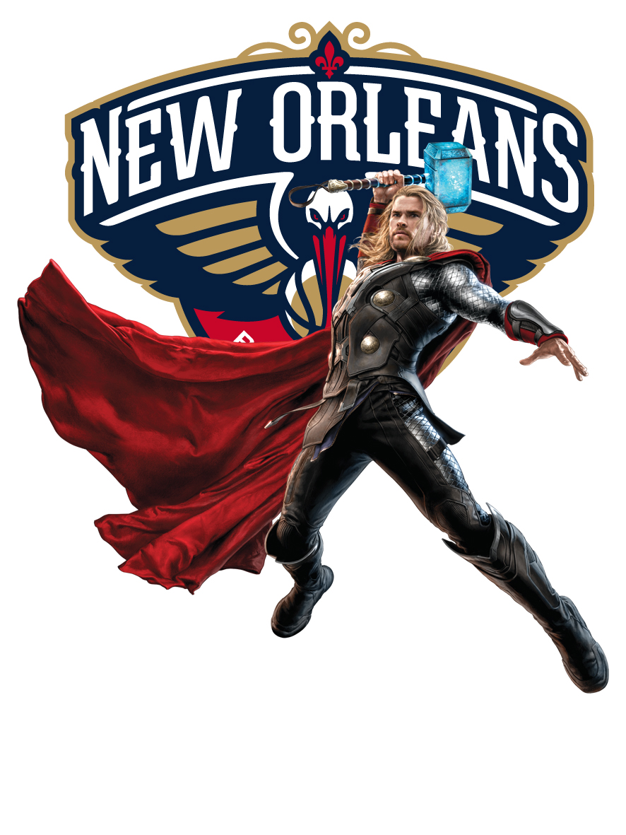 New Orleans Pelicans Thor Logo vinyl decal